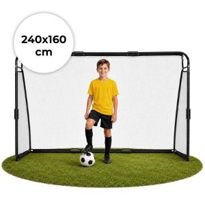 Futbolo vartai 240x160x80 cm su futbolo tinklu